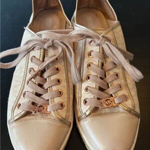 Michael Kors Metallic Rose Gold Low-Top Sneakers